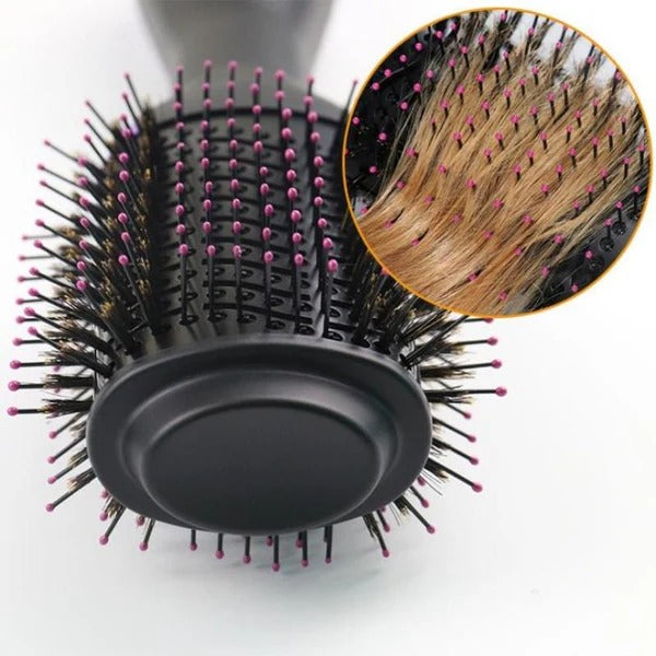 Escova Secadora de Cabelo Profissional 3 em 1 - Seca Escovando, Alisa e Modela - BIVOLT
